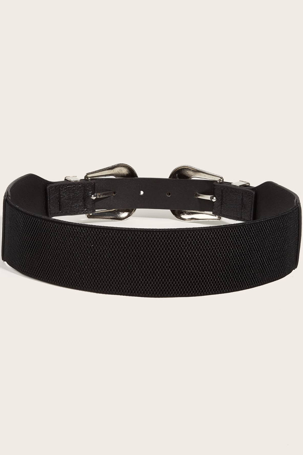 Double Buckle PU Leather Belt