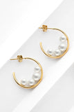 Can't Stop Your Shine Pearl C-Hoop Earrings