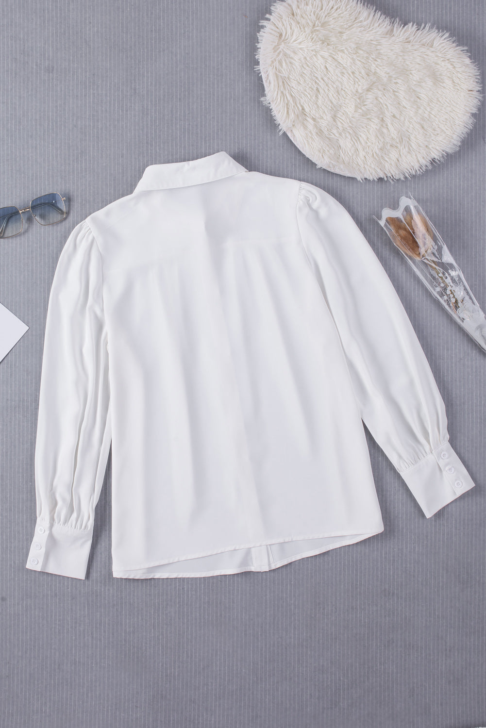 Gathered Detail Puff Sleeve Shirt