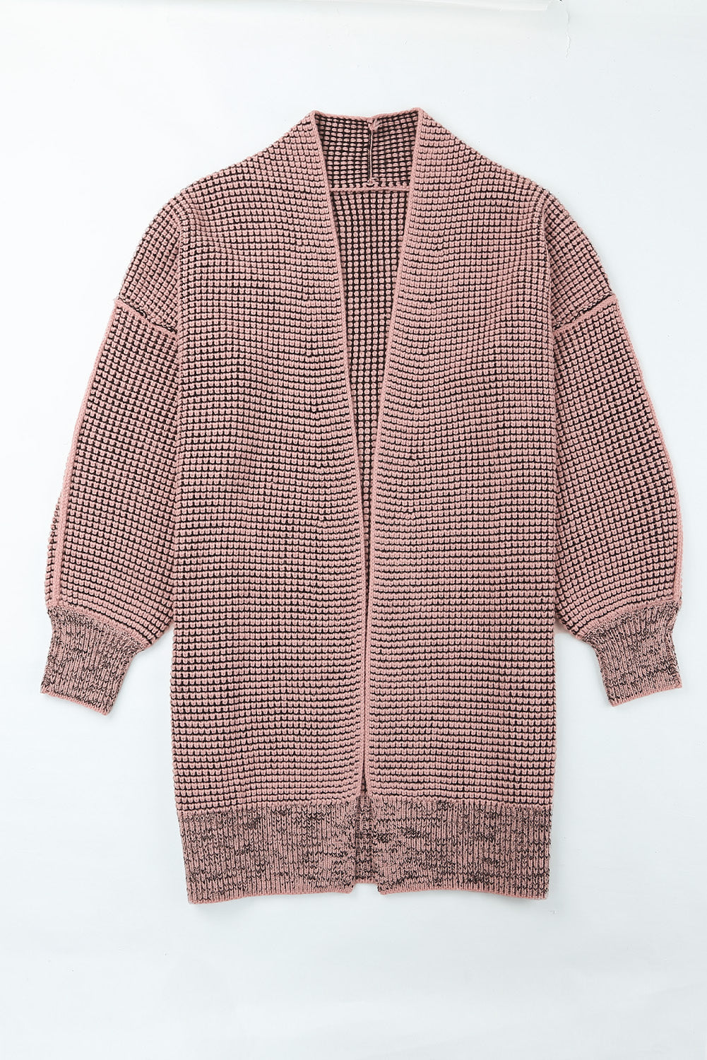 Heathered Open Front Longline Cardigan